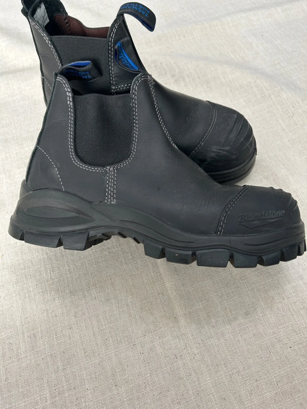 Blundstone #990 Unisex Steel Toe Work Boots Black Chelsea Slip-On - Picture 10 of 15